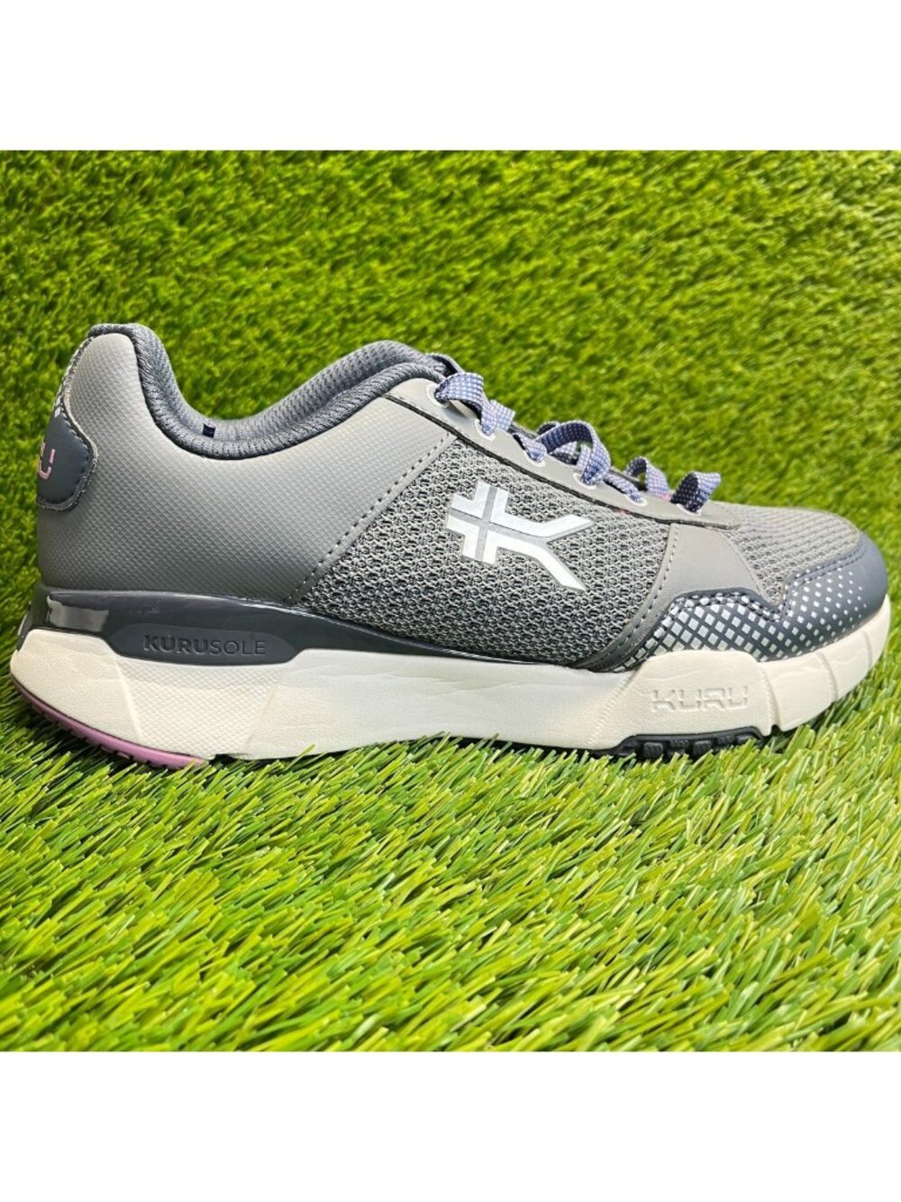 Kuru Quantum 2.0 Womens Size 9D Gray Purple Athletic Running Shoes Sneakers